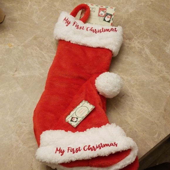 My First Christmas Stocking and Hat Set - Picture 1 of 3